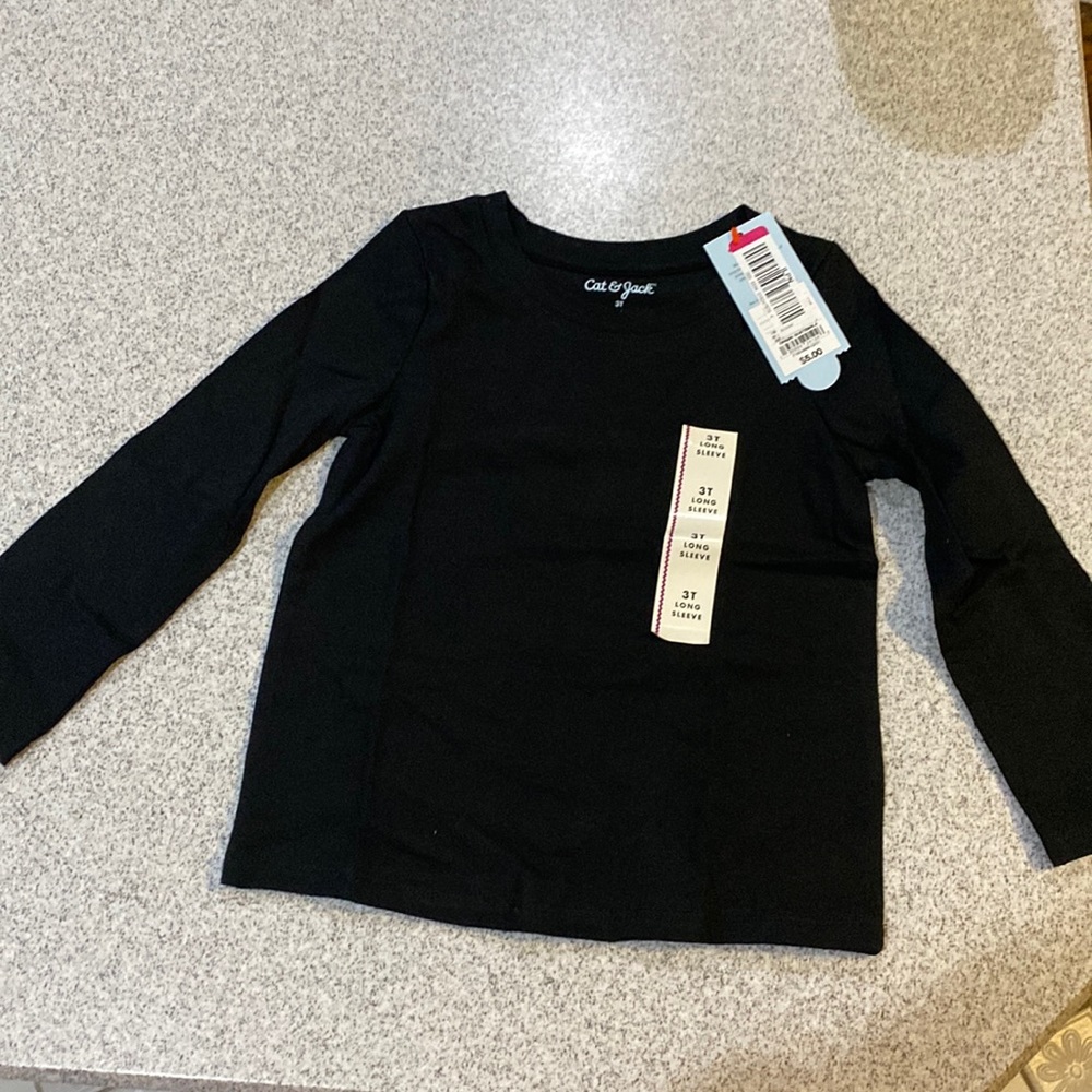 Black cat and Jack long sleeve 3T BRAND NEW